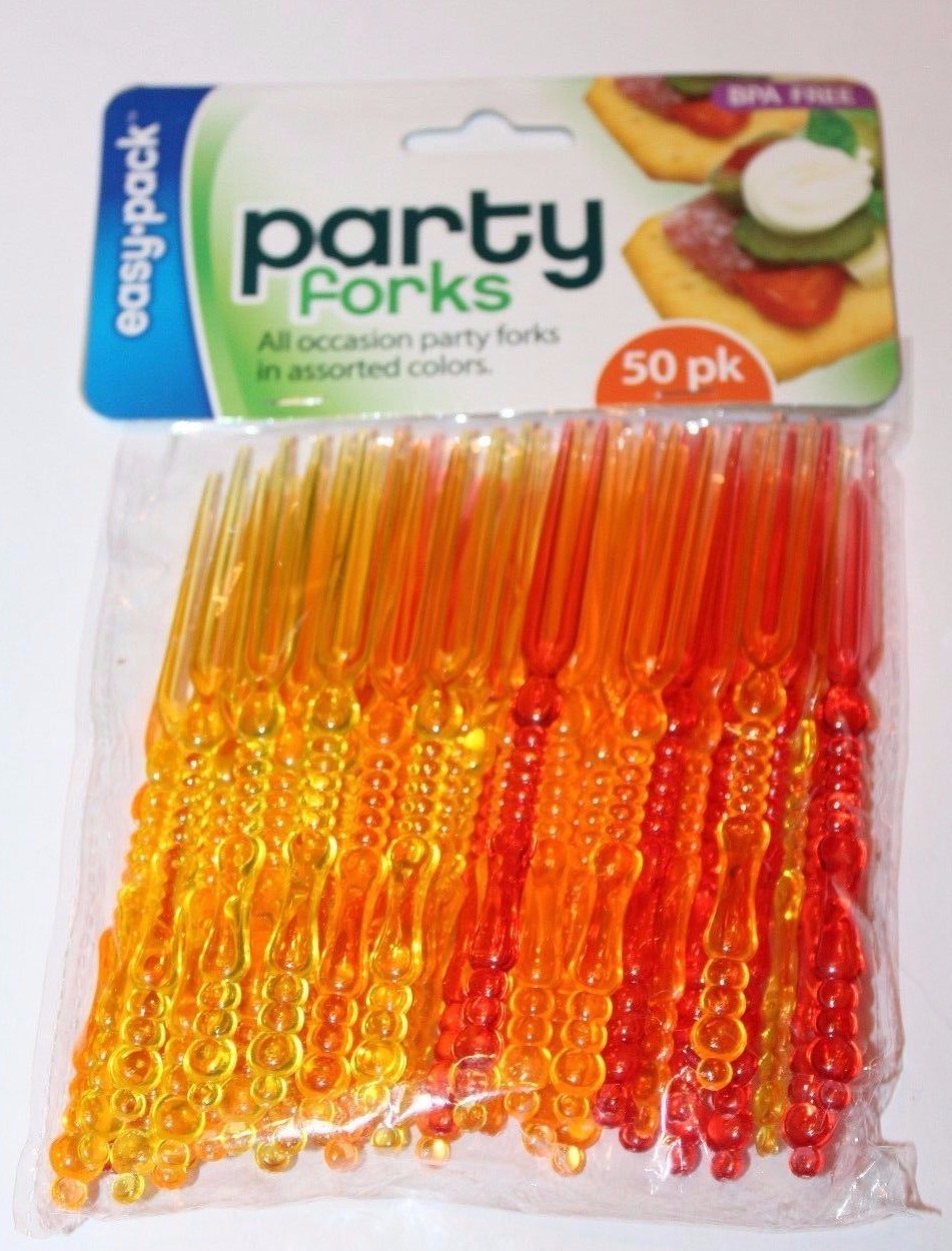 All Occasion Party Forks 50-Pk Assorted Color