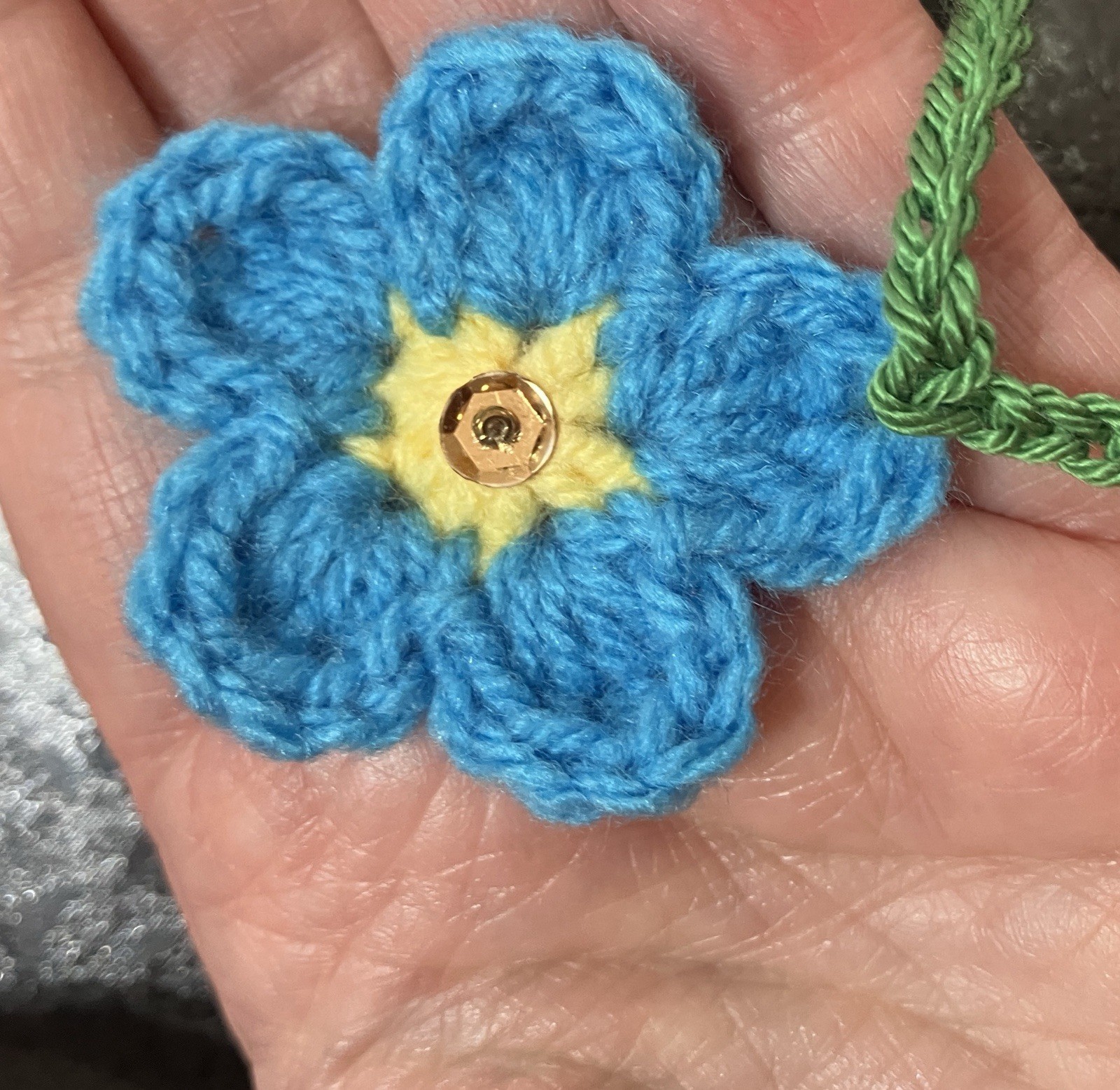 🌸Hand Crochet Sequins Window Flowers Bunting Caravan SUMMER Camper Gift