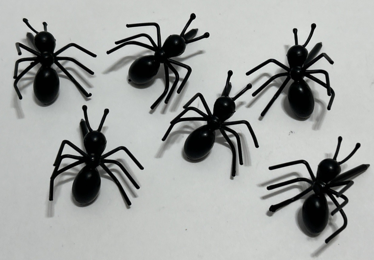 6 pcs Ants Shape Toothpicks Fruit Cheese Dessert Fun Kids Halloween Party Prank