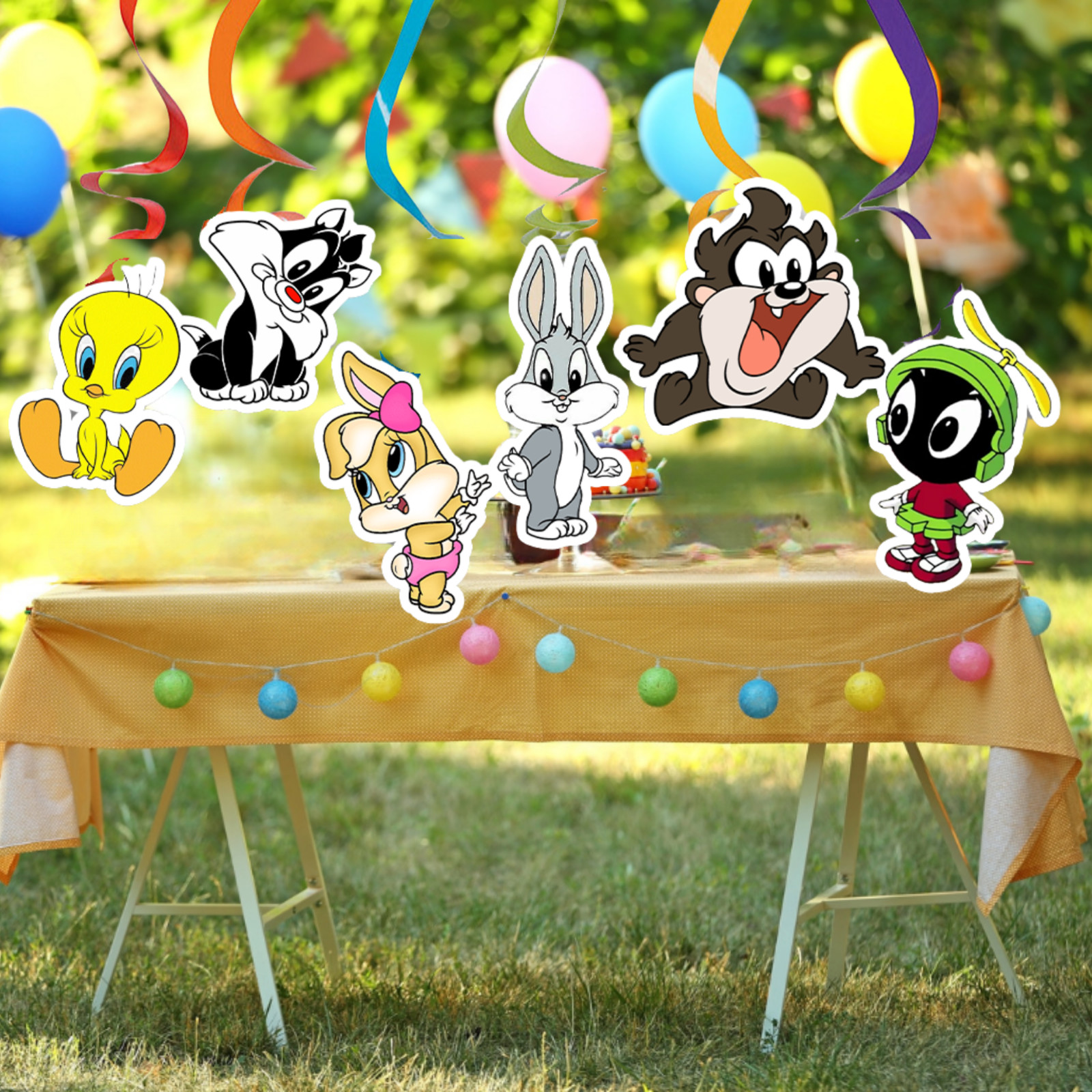 Looney tunes baby plate cup birthday party supplies favor centerpiece decoration