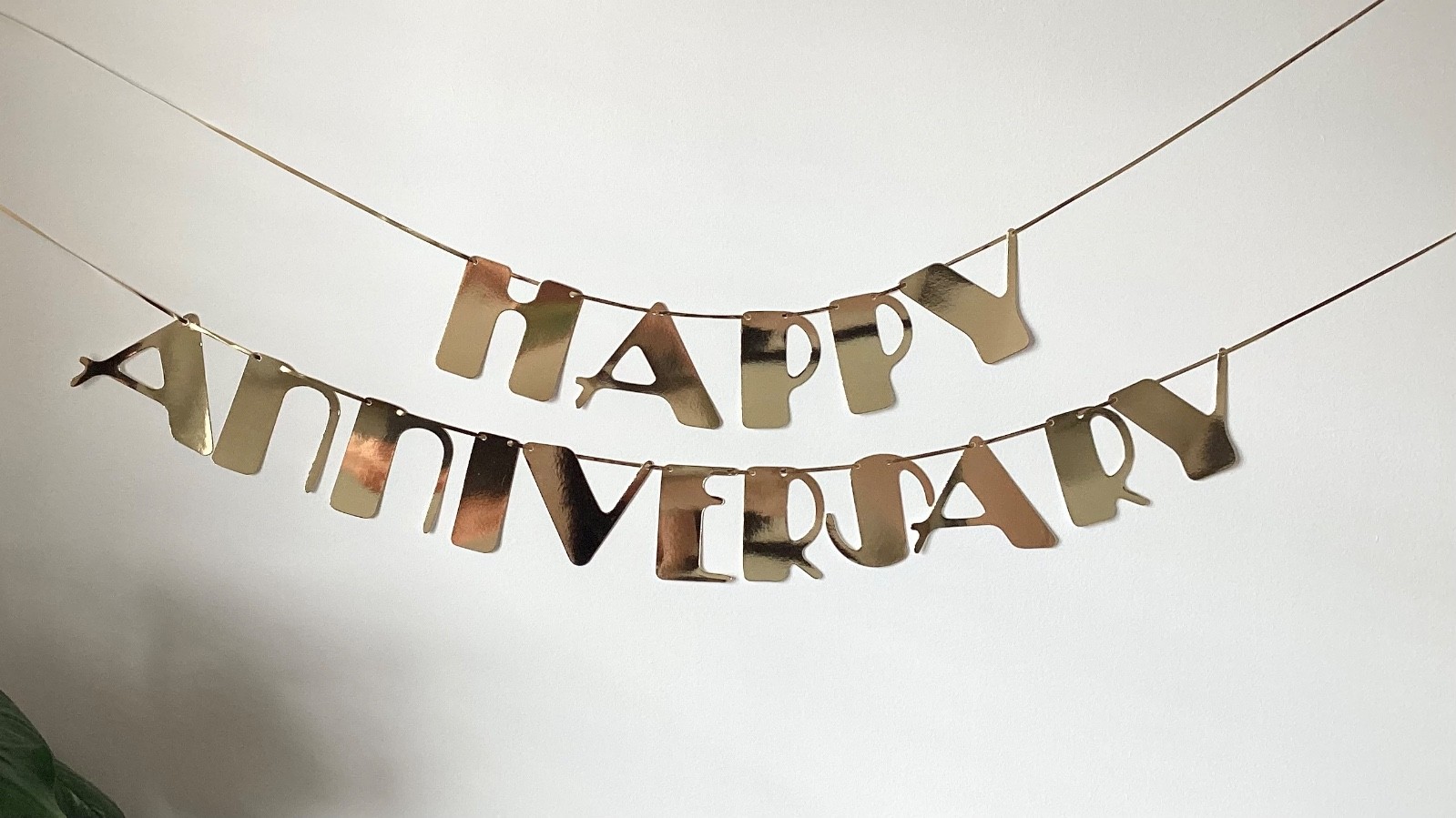 Gatsby Style Anniversary Art deco Party Celebration Bunting Gold