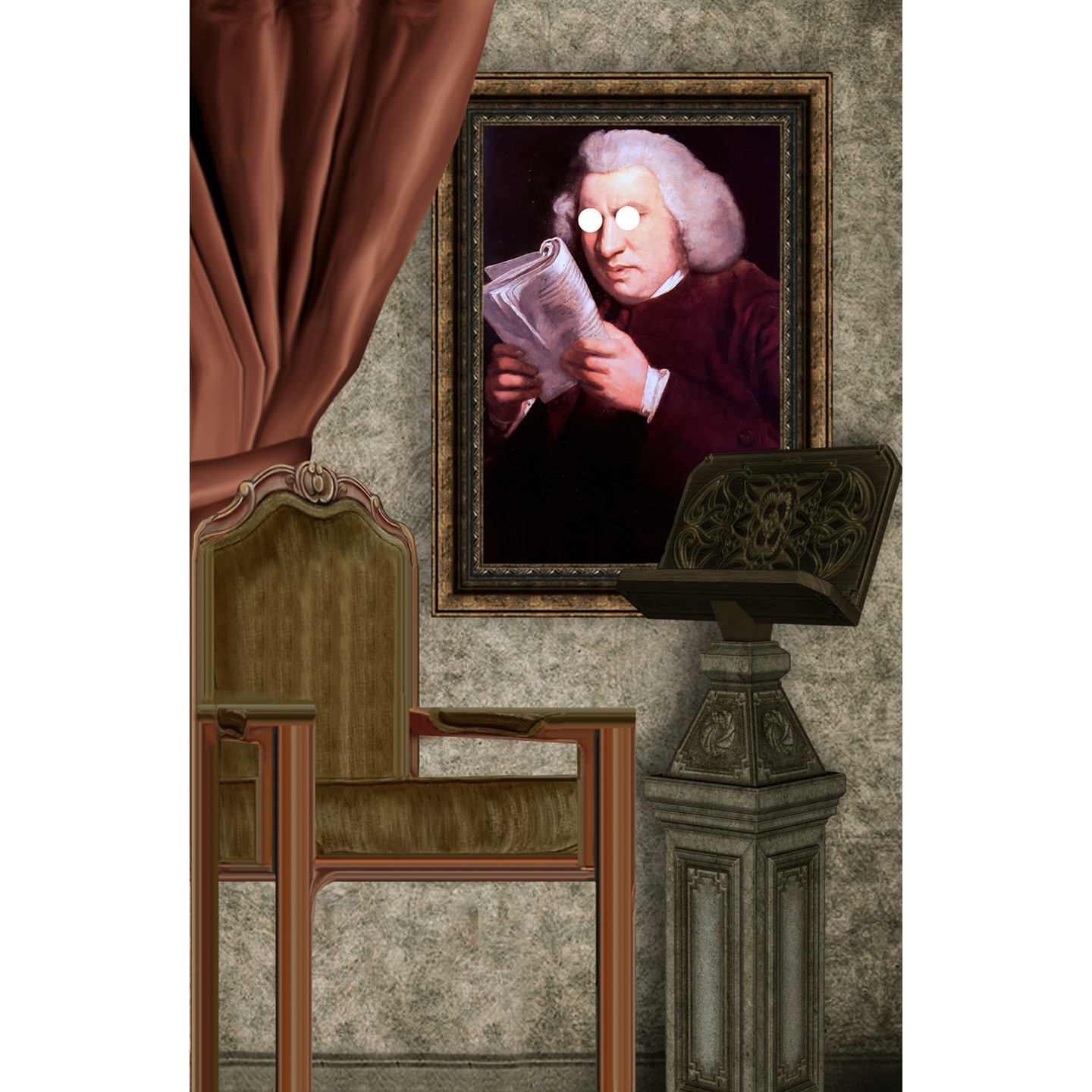 SP12639 Portrait Peephole To Spy On Meddling Mystery Kids Spooky Scooby Doo Prop