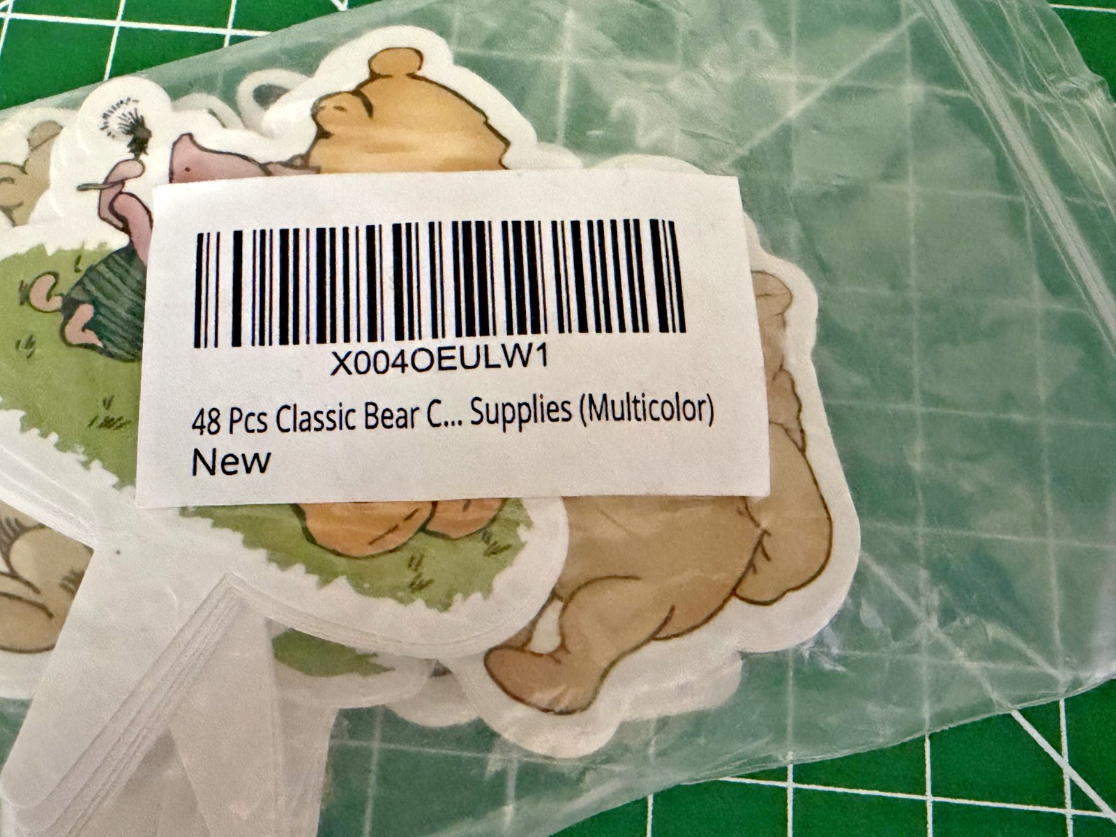 48 Pcs Classic Winnie Cupcake Toppers Cake Topper Cute Pooh Baby Shower Decor