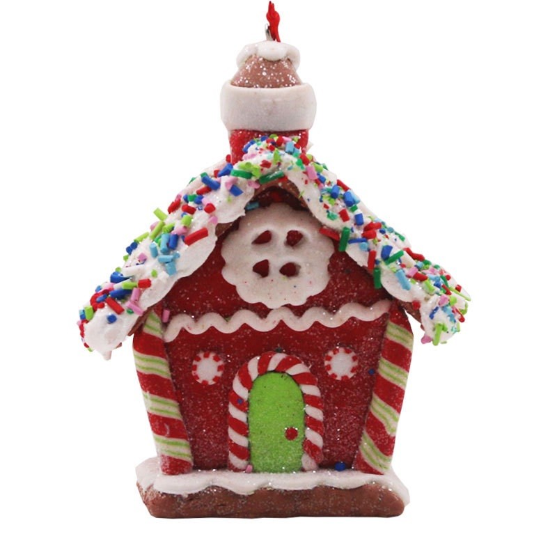 Christmas Tree Pendant Gingerbread House Hanging Adornment Craft