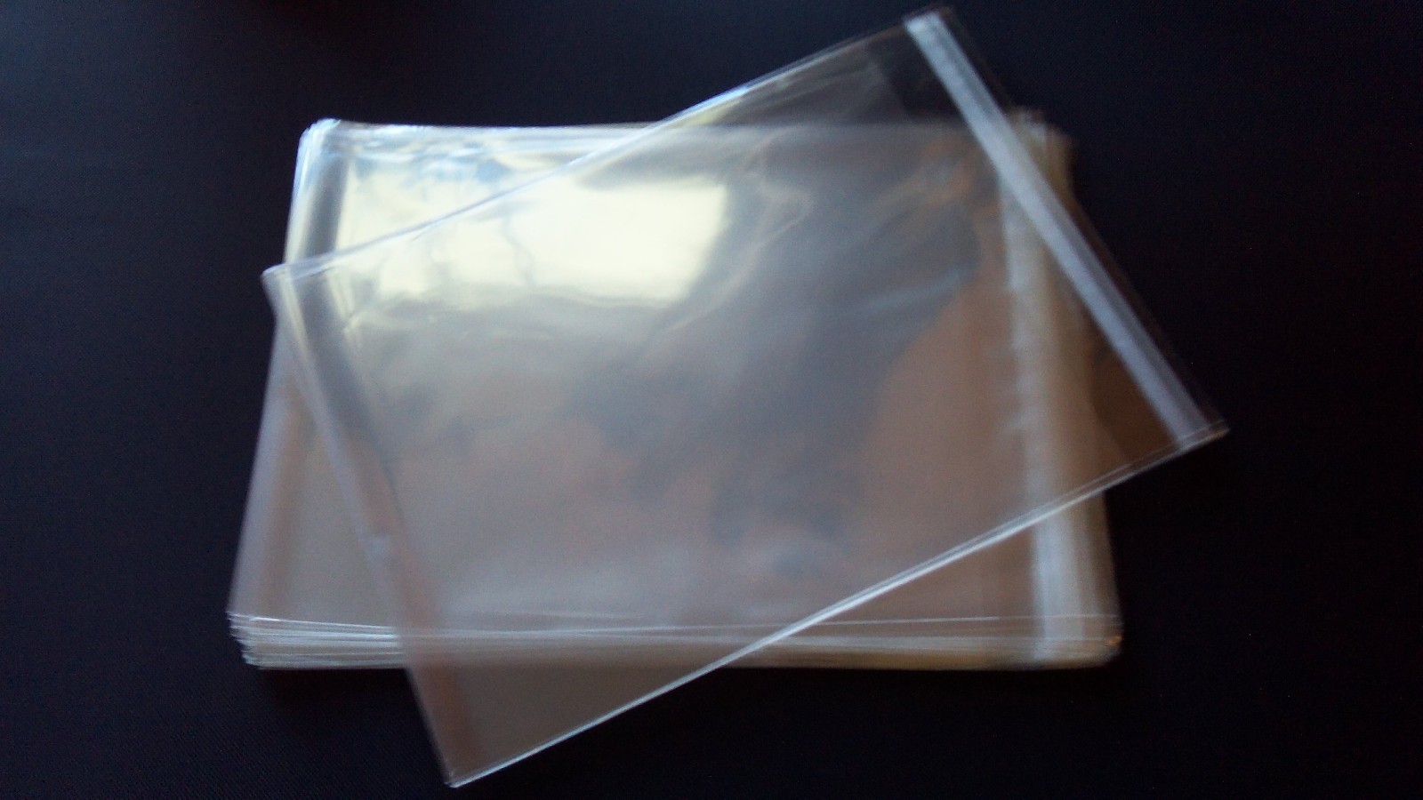 100 – 3 5/16″x5 1/8″ CLEAR LIP & TAPE SEAL CELLO BAGS SLEEVES 3×5 PHOTO, CARD