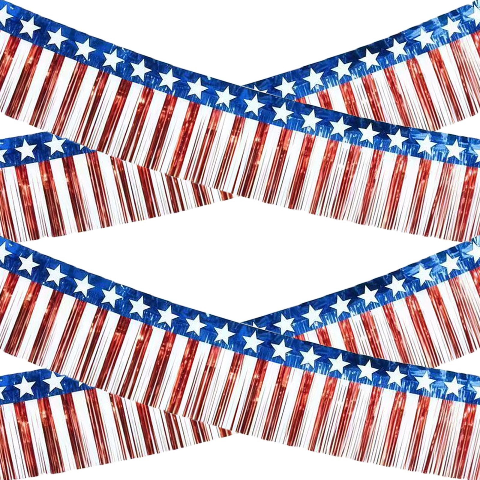 4th of July Decorations – 2 Pack Red White and Blue Streamer for 250th Annive…