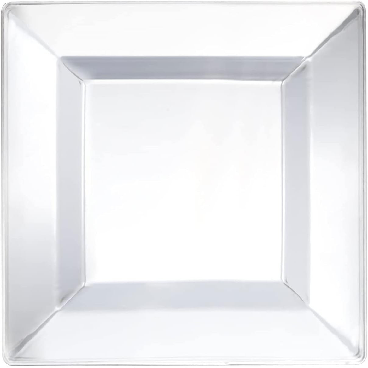 Clear Disposable Square Plastic Plates, 8″, 70-Count – Perfect for Any Occasion
