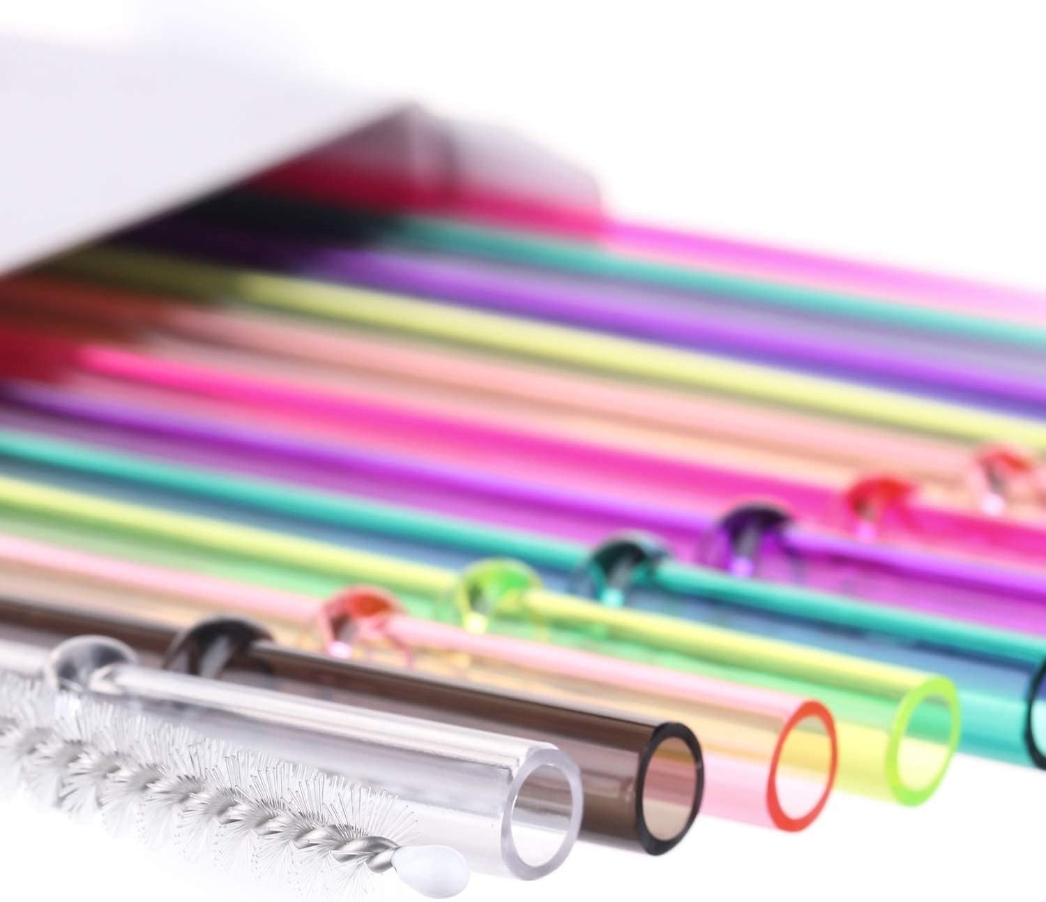 BPA-Free 13” Reusable Straws with Brush – Ideal for Hydro Flasks & Yeti Tumblers