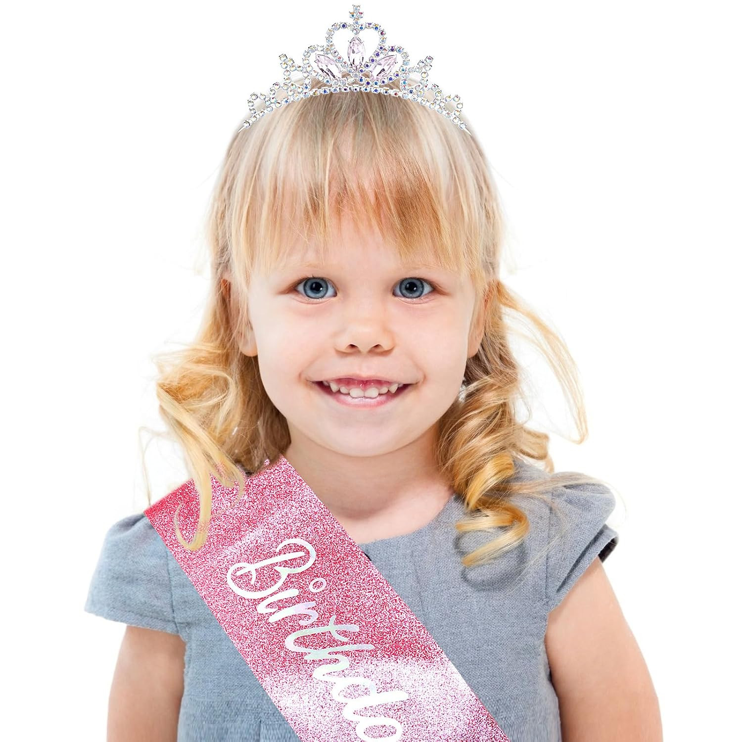 Princess Sash and Tiara Set for Girls and Women – Happy Birthday Party