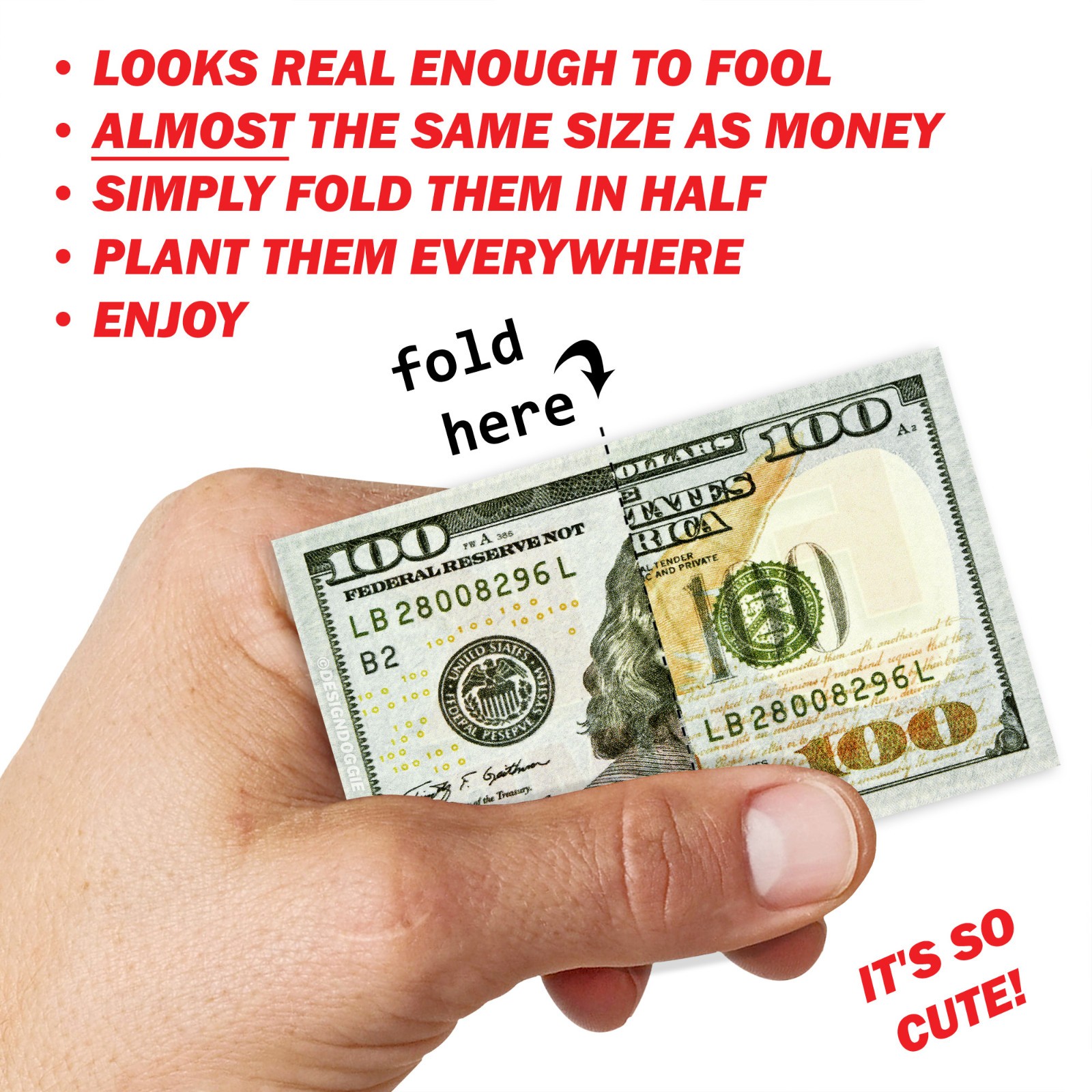 F**K Off Game! Fake Replica Hundred Dollar Bills Money Drop Cards Prank!