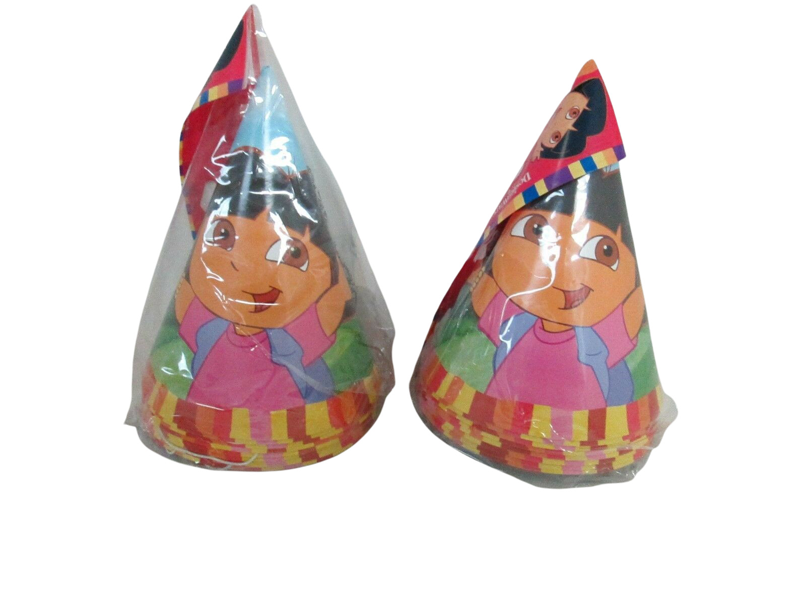 DORA THE EXPLORER PARTY HATS 8 Pk – LOT OF 2 PACKAGES – PARTY SUPPLIES