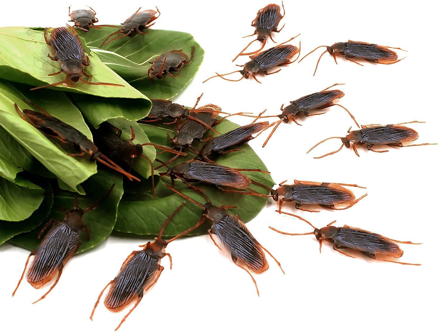20 Prank Fake Roaches Plastic Cockroaches Creepy Roach Bugs Party Game Toy Gifts