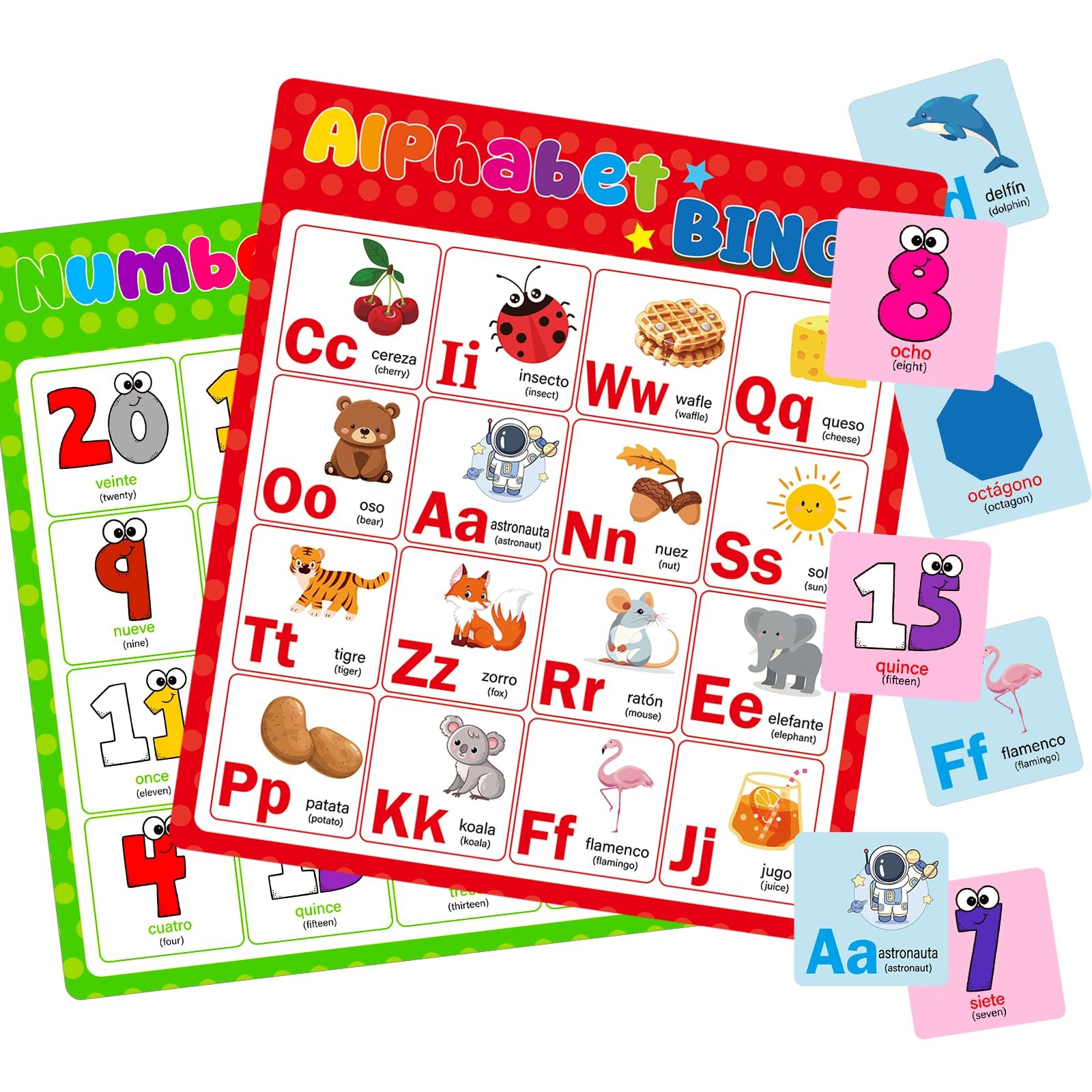 Ceiba Tree Spanish English Bilingual Bingo Vocabulary Game 6.5 x 7.5 inches