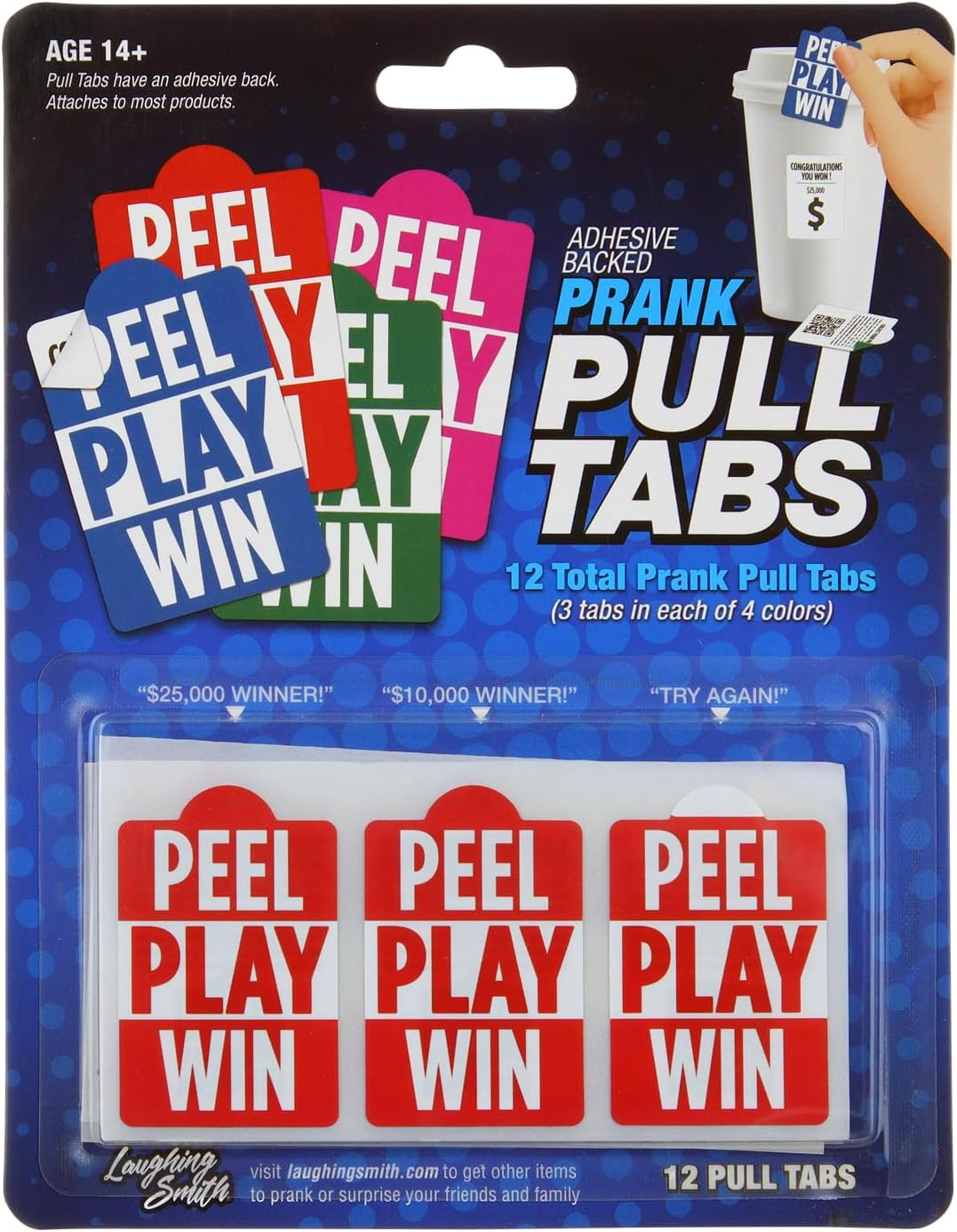 12 X Peel-Play-Win Prank Lottery Ticket – Fake Lottery Tickets and Prank Gag Scr