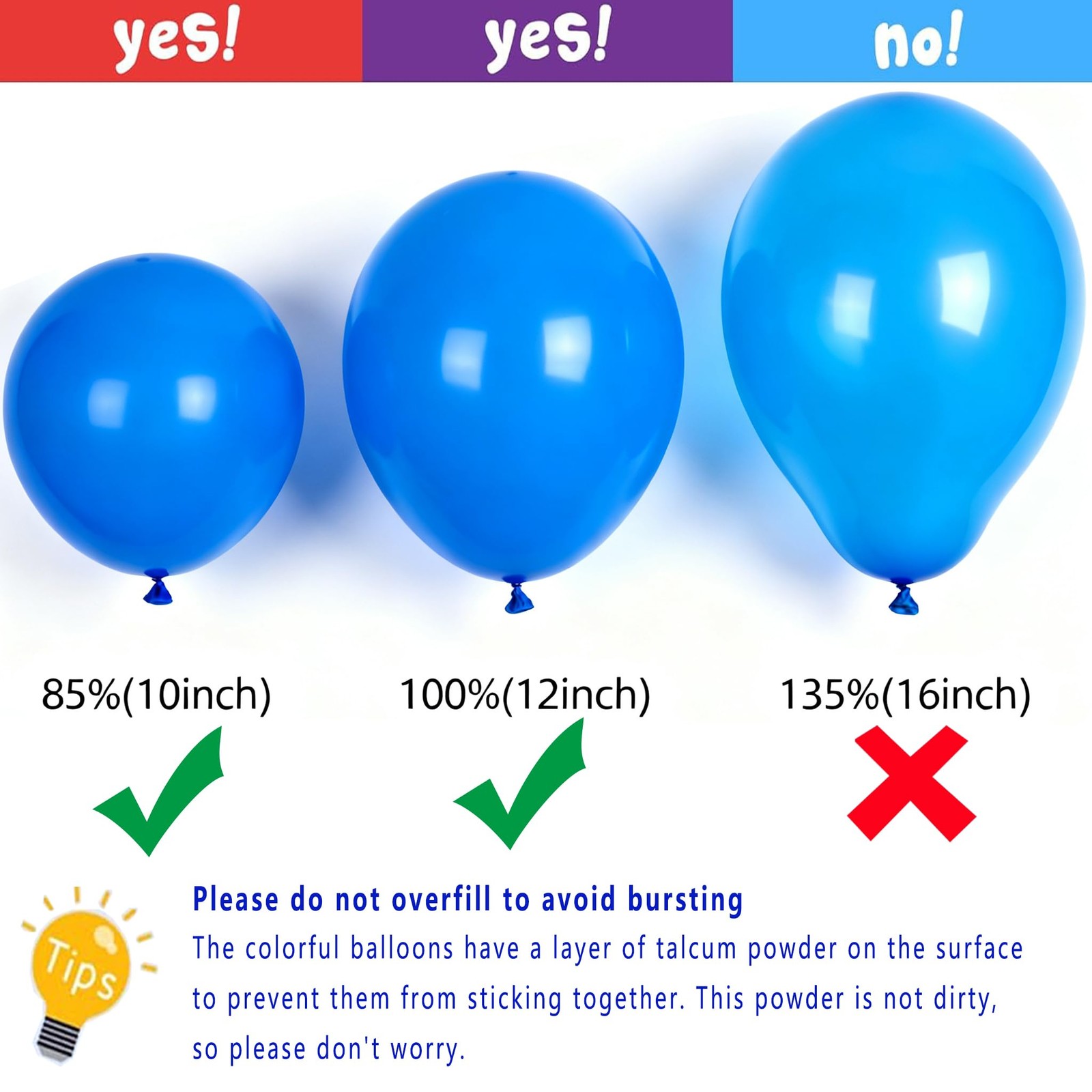 100PCS 12 Inch Rainbow Latex Balloons, Assorted Colors Party Balloons Bulk