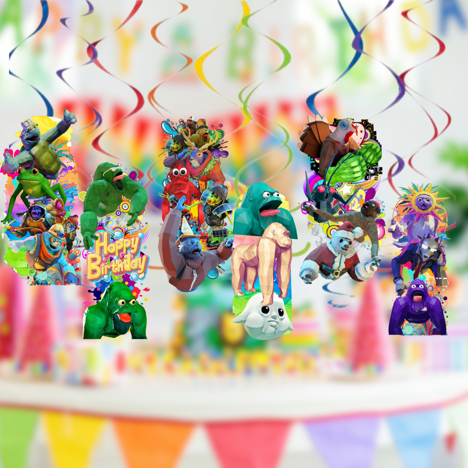 ANIMAL COMPANY PARTY SUPPLIES BIRTHDAY DECORATION BALLOON TABLEWARE CUP PLATE
