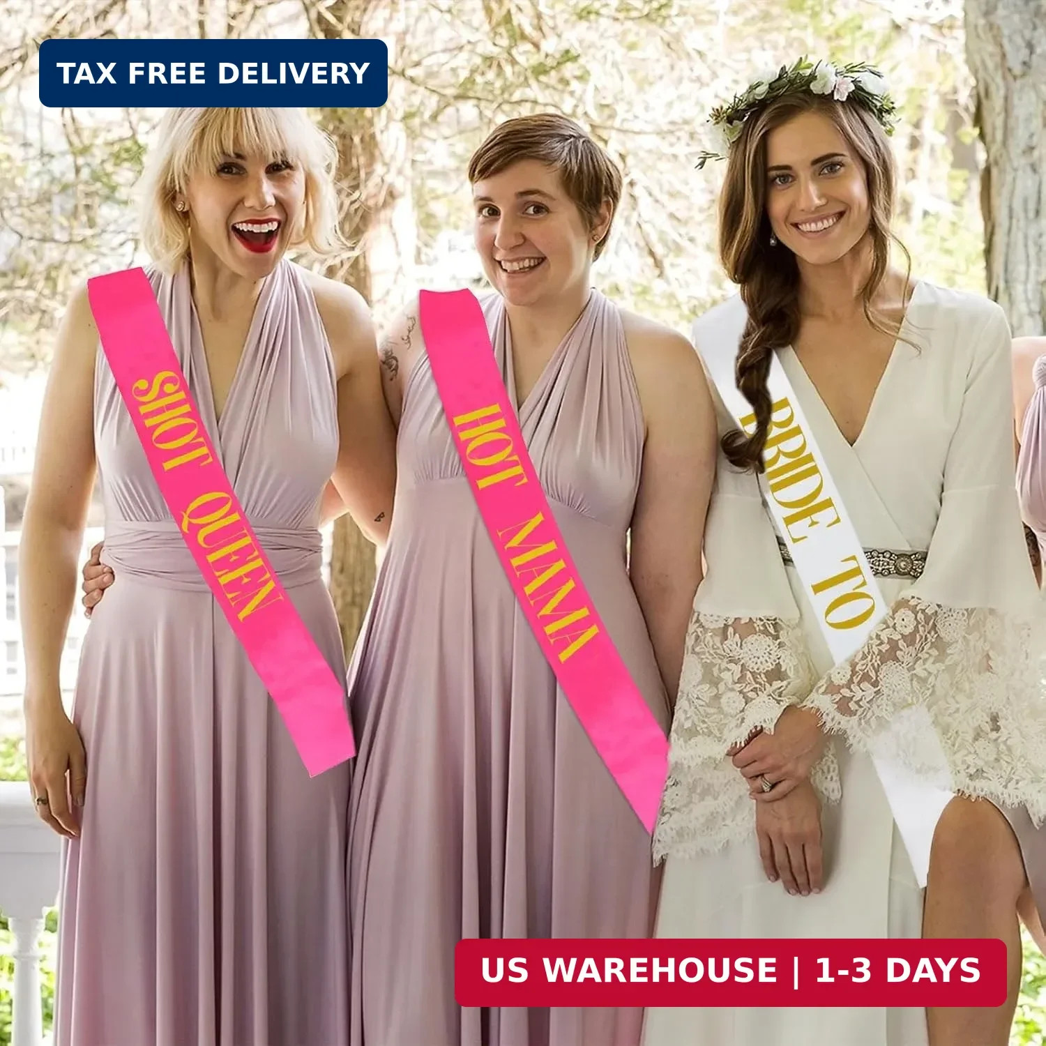 Bachelorette Sash Set (7 pcs) – Bride to Be Sash Bachelorette Party Decorations