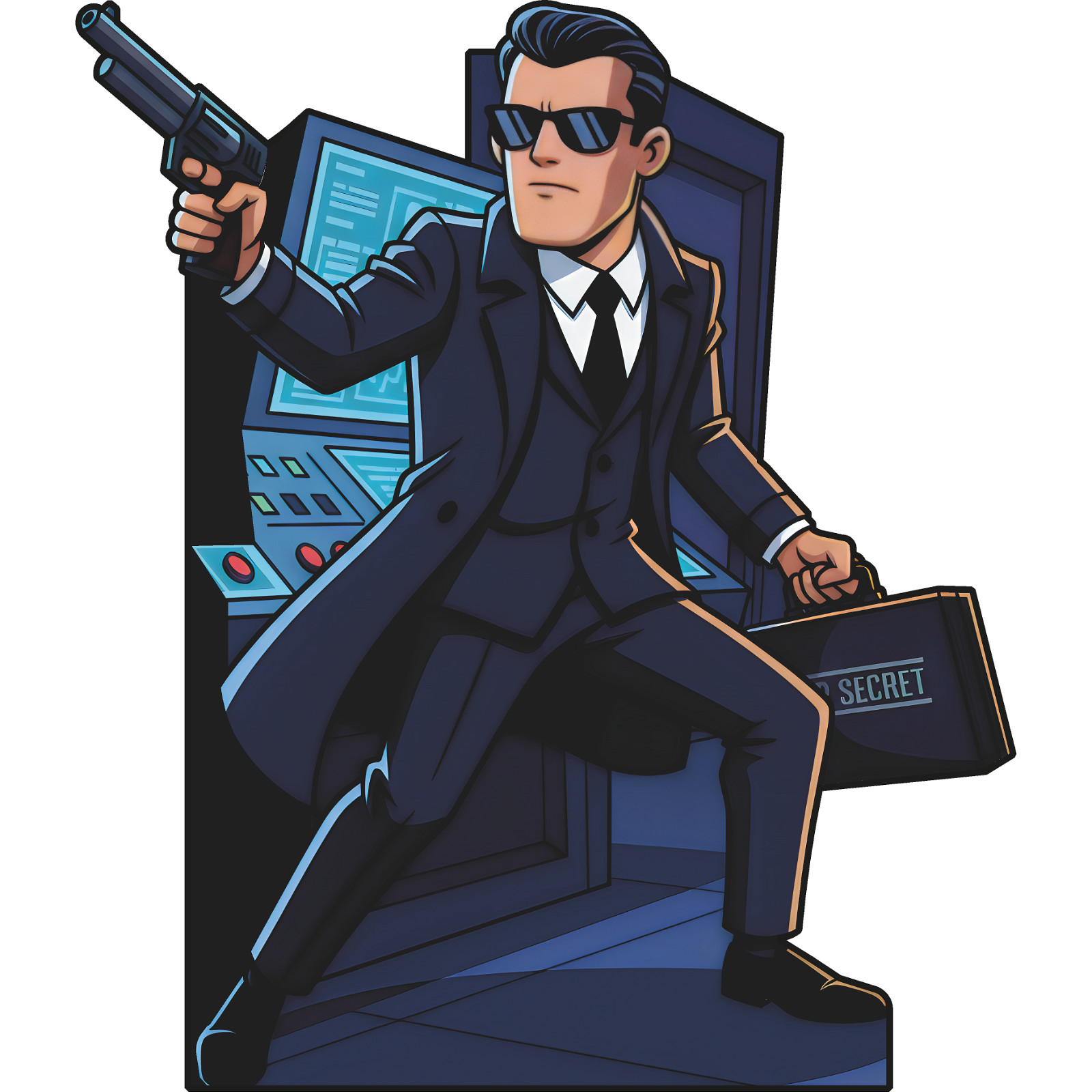 SP13559 Cartoon Secret Agent Spy Cardboard Cutout Standee Standup