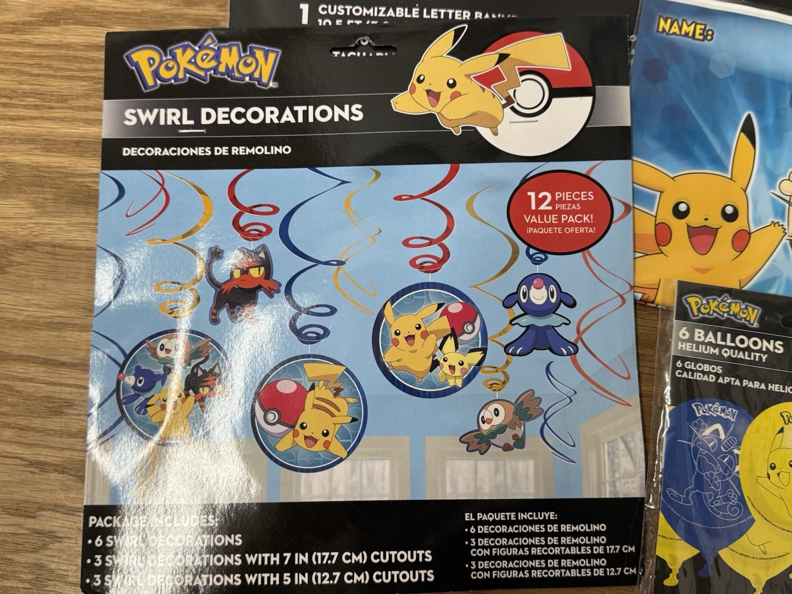 HUGE POKEMON Birthday Party Decorations Supplies LOT Banner Invitations Balloons