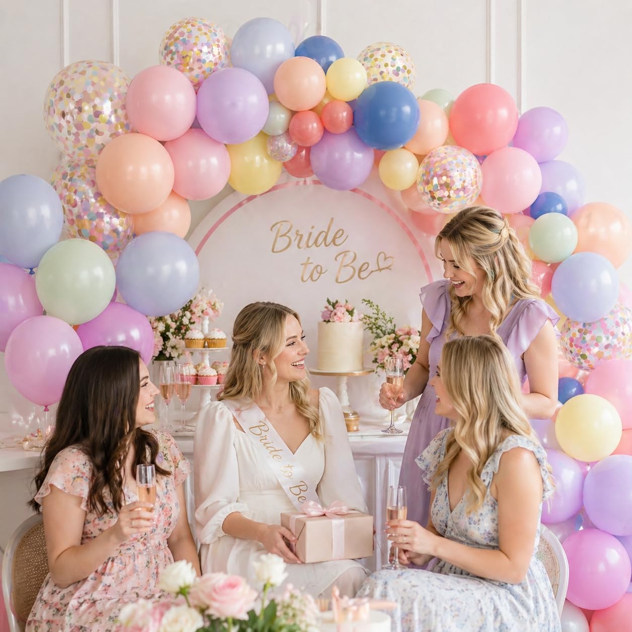 Pastel Balloons 60pcs 12 Inch Macaron Pastel Pink Blue Yellow Mint Lavender R…
