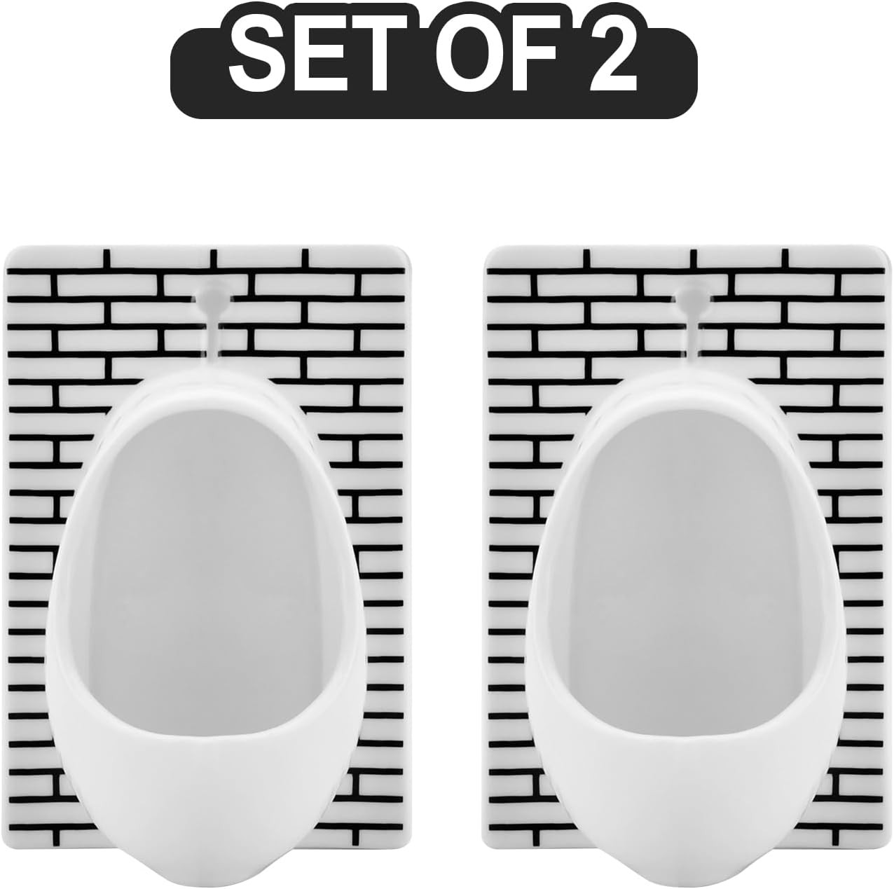 White Elephant Gifts for : Urinal Shot Glasses Set of 2 Odd Funny Gag Gifts for