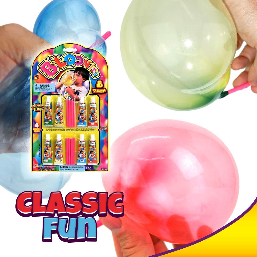Bloonies Magic Plastic Bubbles Balloons Variety Pack 8 Tubes per Pack| Kids S…