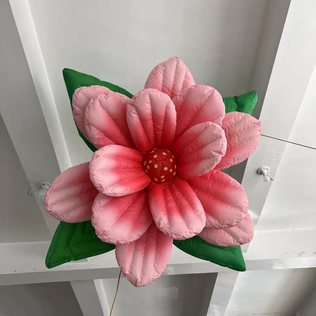 LED Inflatable Rose Flower Decor Indoor for Party Wedding Stage Concert Ceiling