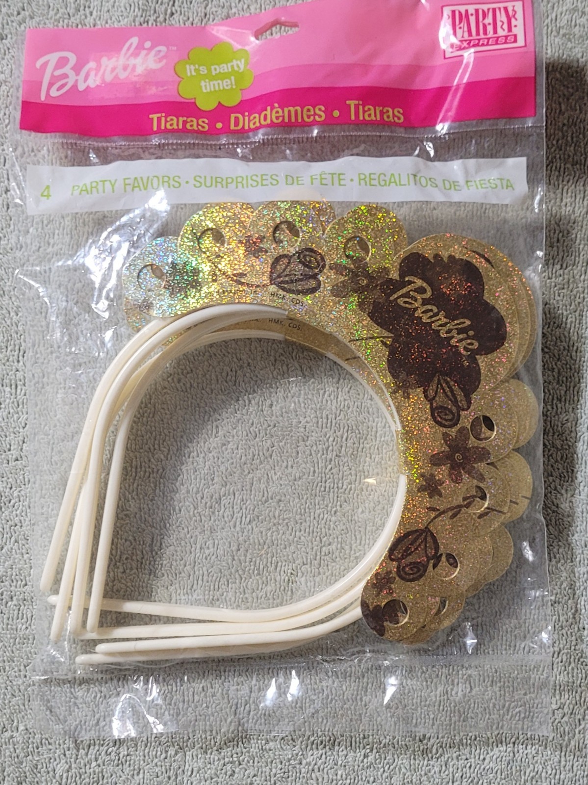1999 New Lot of 8 pieces Vintage Barbie Princess Birthday Party Supplies Sealed