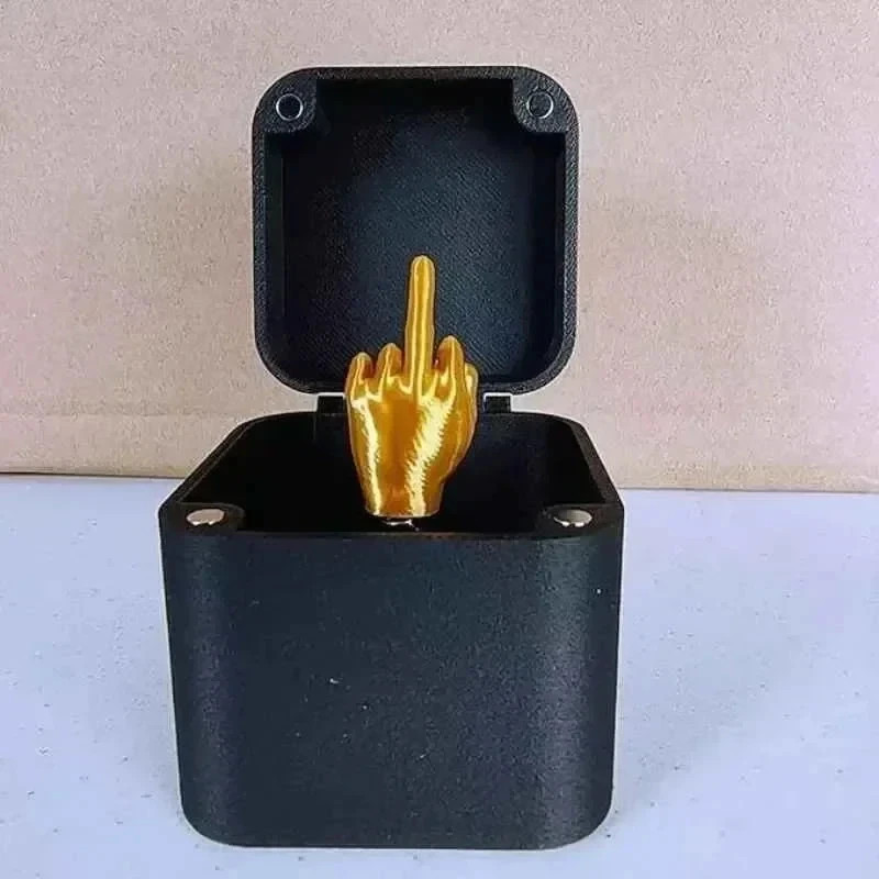 Funny Prank Gift Box Pop Up Middle Finger Joke Gag Surprise for Friends