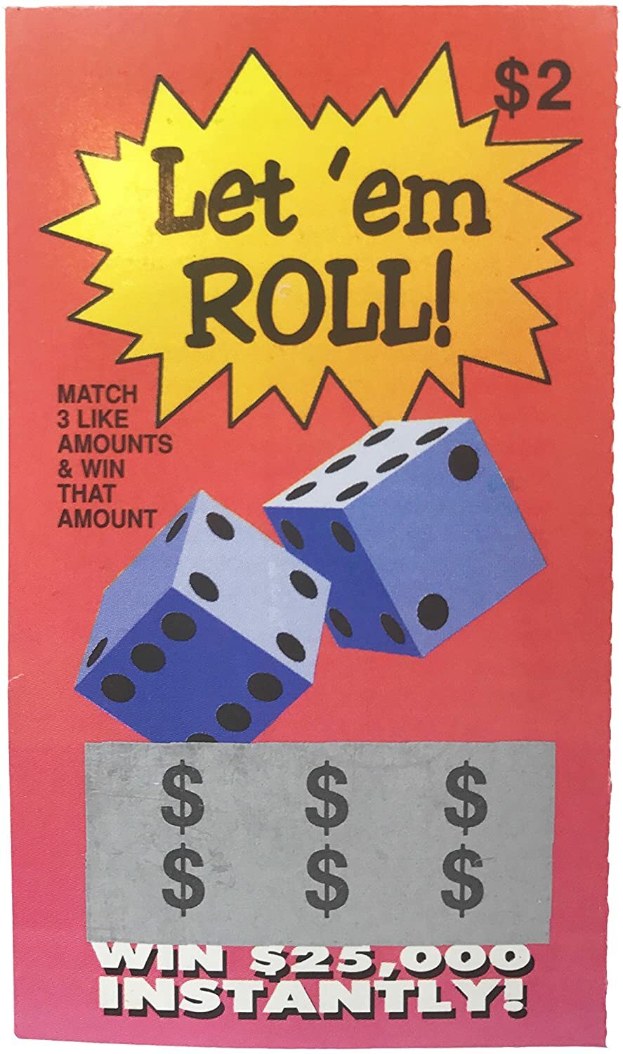 Fake Lottery Tickets 6 Assorted Designs Free Shipping USA Seller WHOLESALE