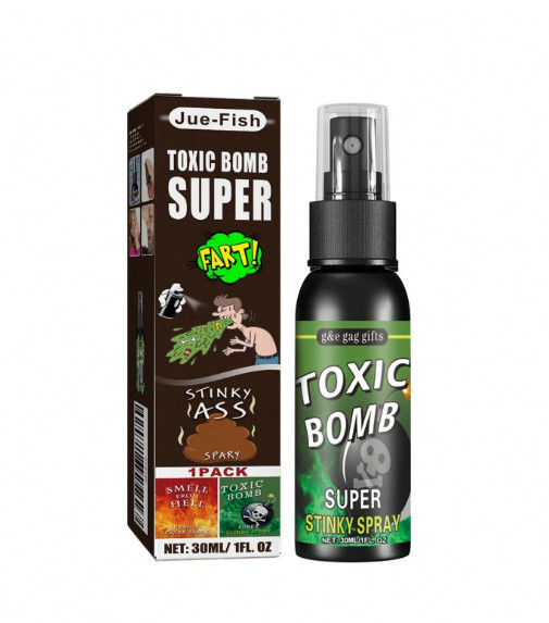 Extreme Stinky Toxic Bomb Super Fart Spray 30ml, Gag Gift Pack.