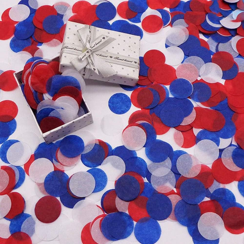 Red Tissue Confetti 1Inch Circle Confetti 5000Pcs for Filled Balloon or Table Pa