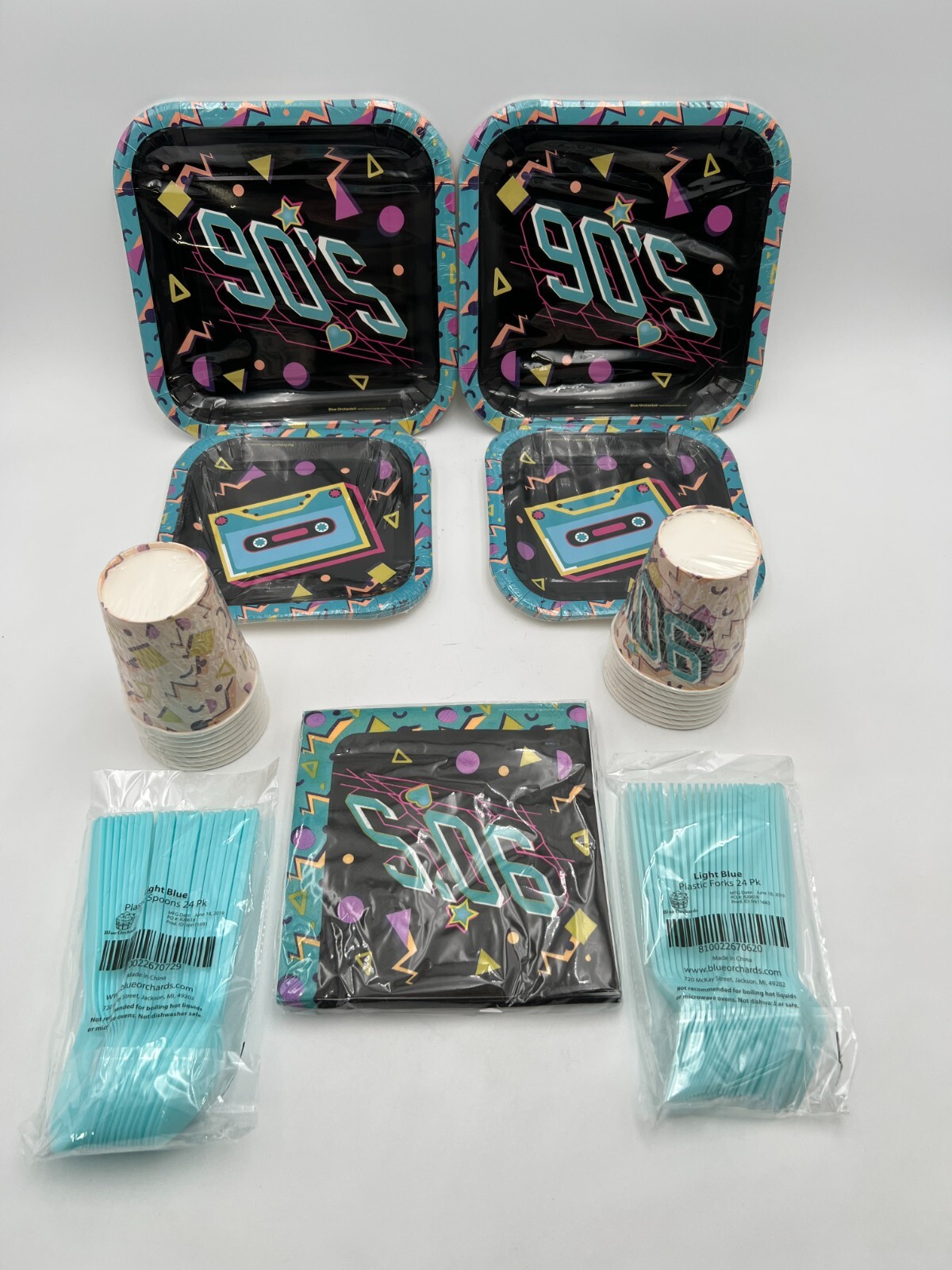 90s Party Supplies 116 Pieces for 16 Guests 90s Theme Party Decorations