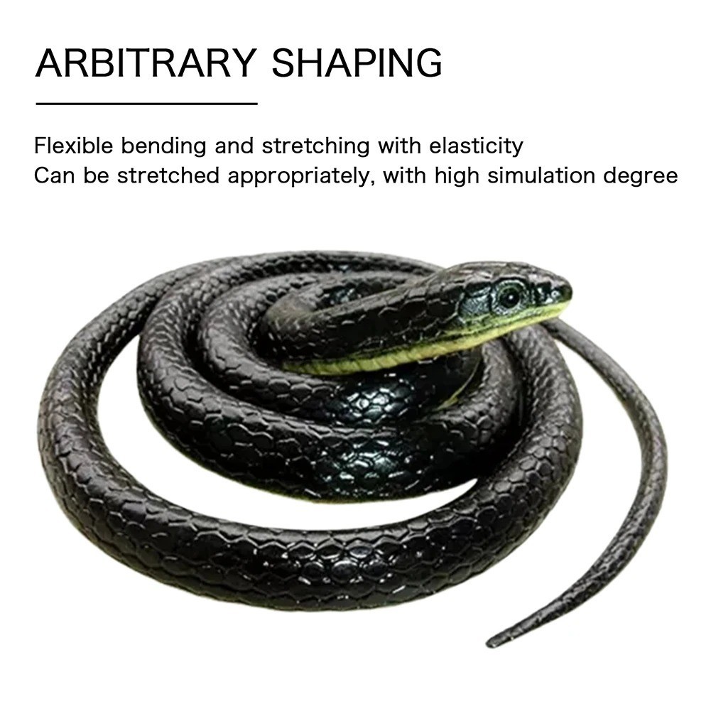 Fake Realistic Snake Lifelike Real Scary Rubber Toy Prank Party Joke For Garden