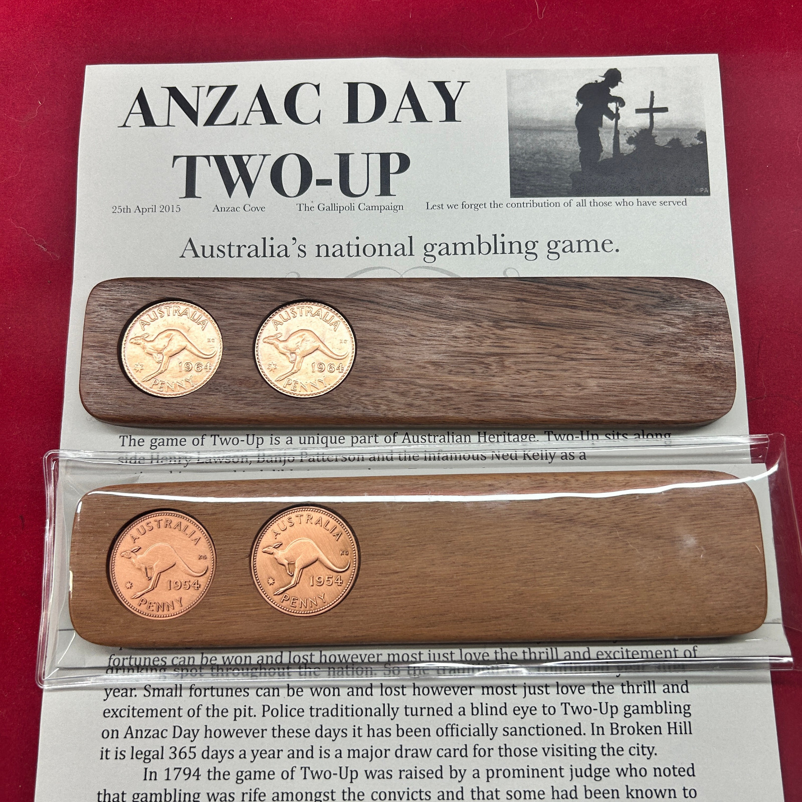 1944 Birthday Wedding Anniversary Gift Present Two-Up Game two up Australian