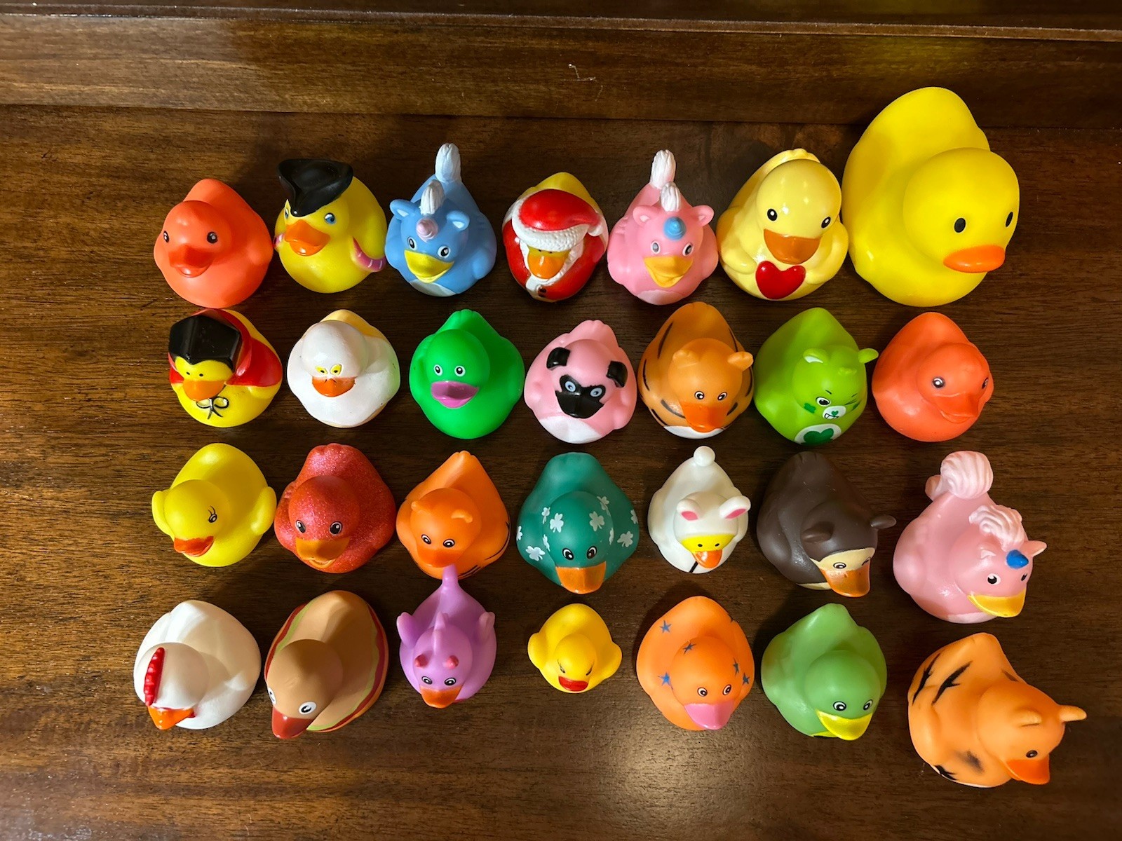 Lot of 28 Rubber Ducks Assorted Costumes Themes Holidays Jeep Bath Floaters 1+”