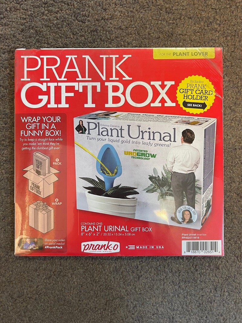 PRANK-O FUNNY JOKE PRANK GAG GIFT GIFT BOX 8″x6″x2″ – PLANT URINAL