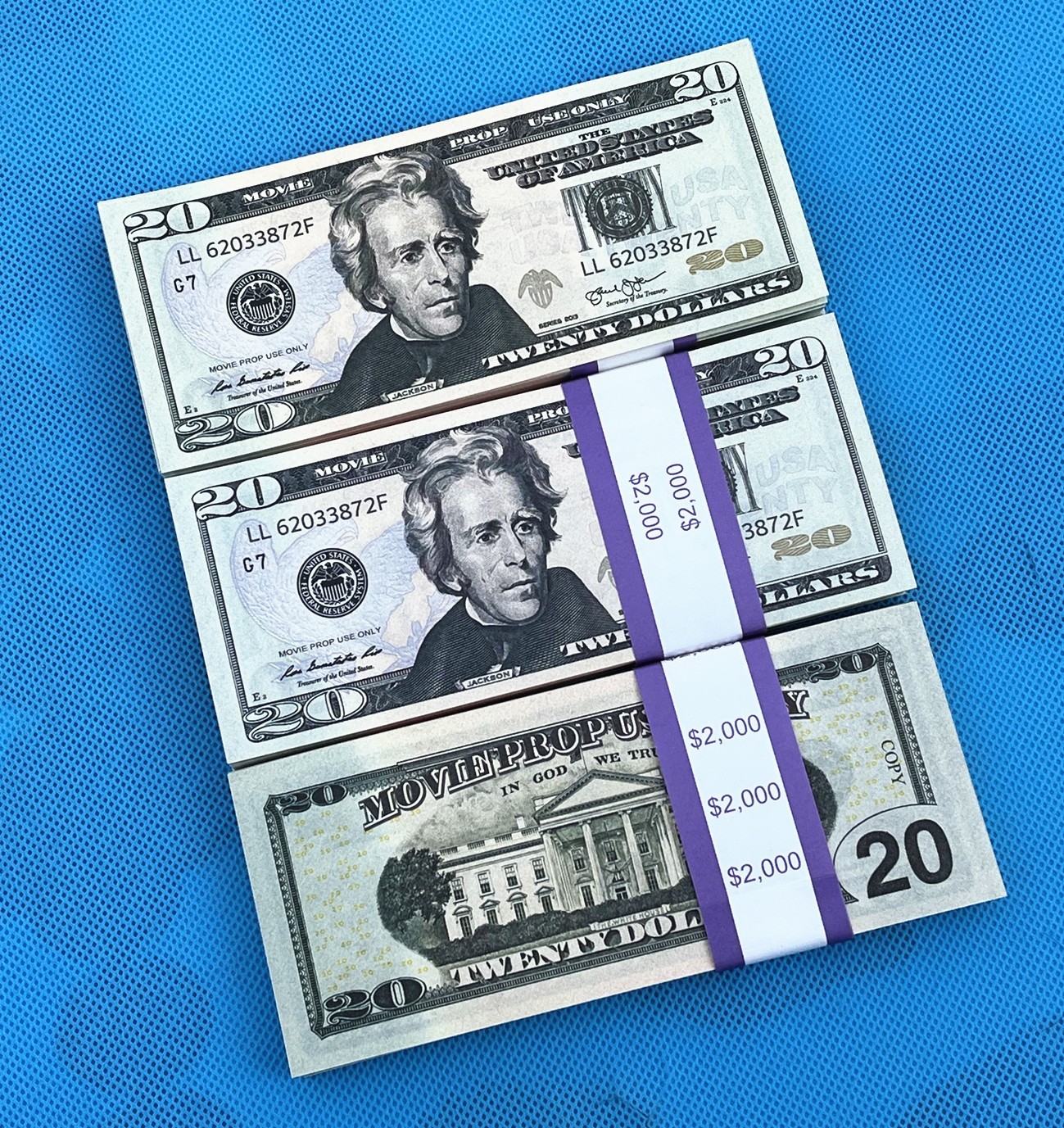 $20 Bills 500 Pieces Prop Replica Money for Movies, Parties, Tik Tok,Instagram