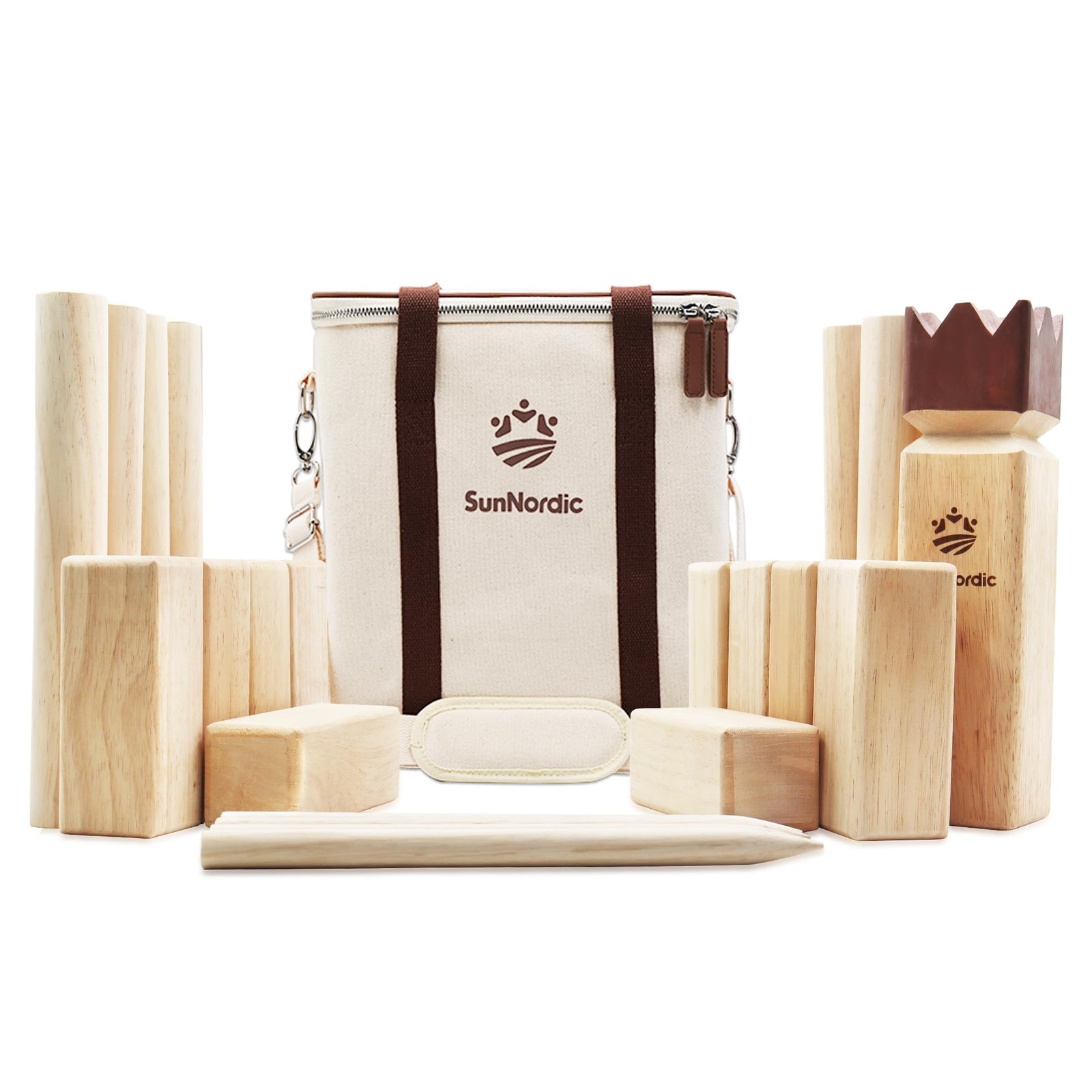 SunNordic Kubb Game Set – Outdoor Tossing Game for Kids & Adults
