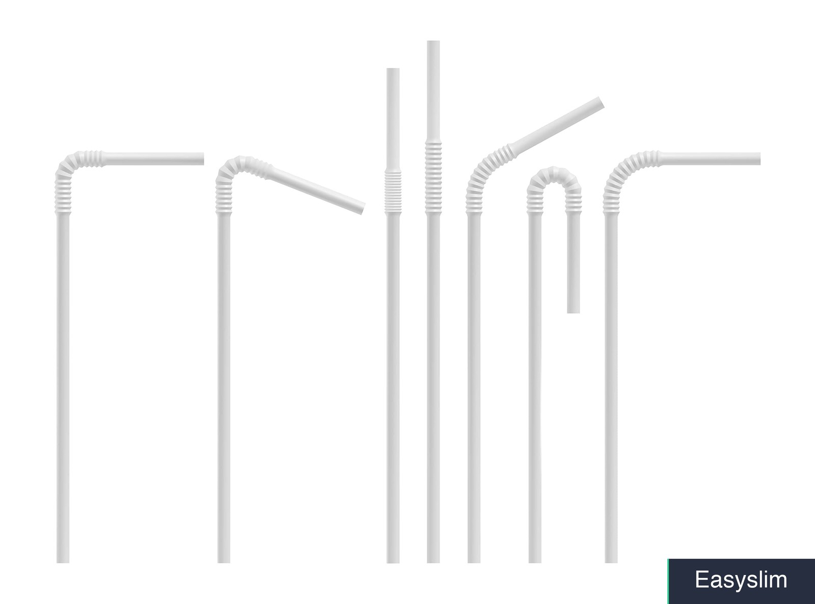 Flexible Drinking Straws 400 Count 7.75 Inch Clear Individually Wrapped