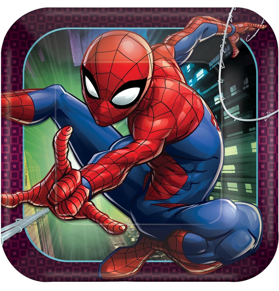 DesignWare Spider Man Webbed Wonder Party Paper Plates 9″ Birthday Super Hero