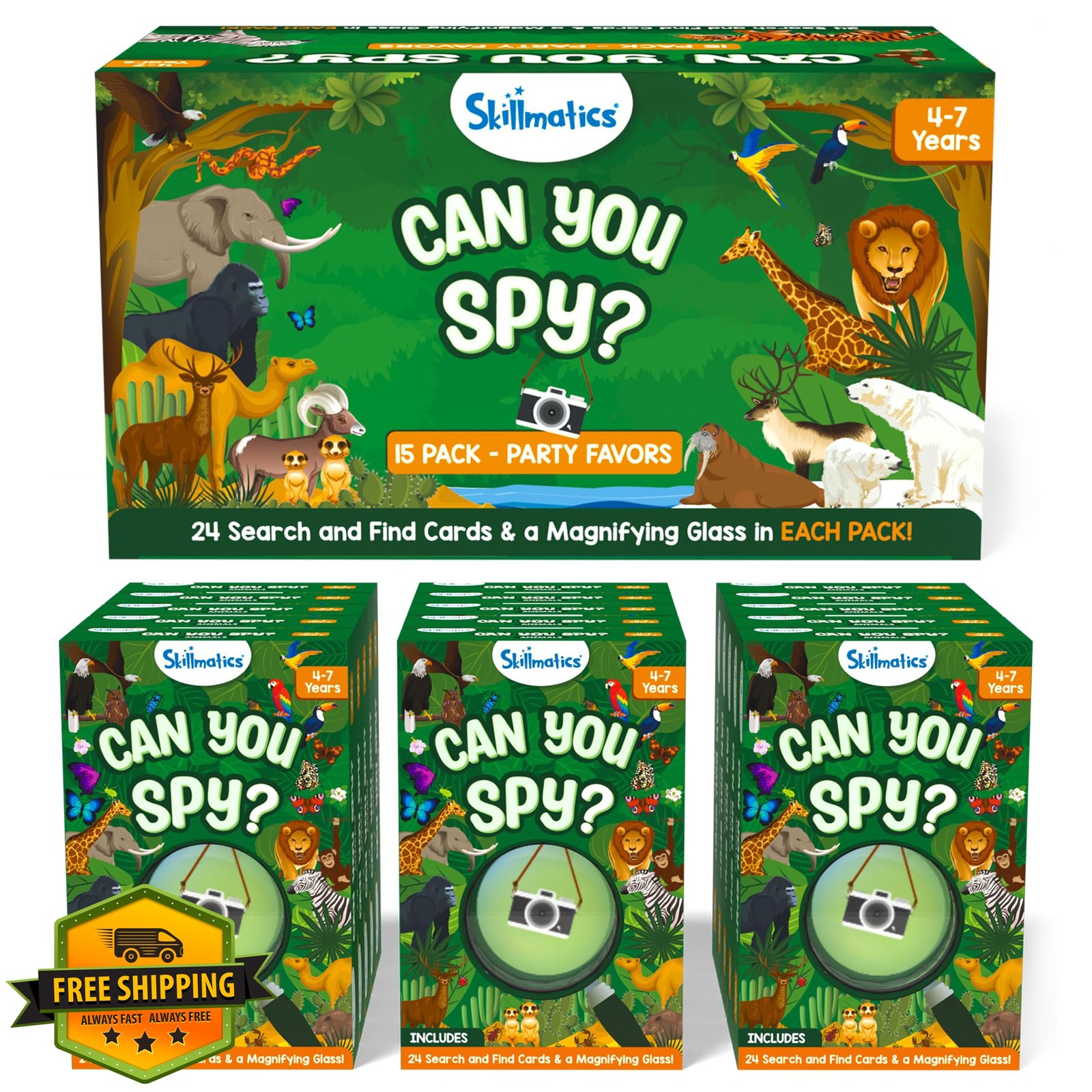 Skillmatics Can You Spy Animals Card Set