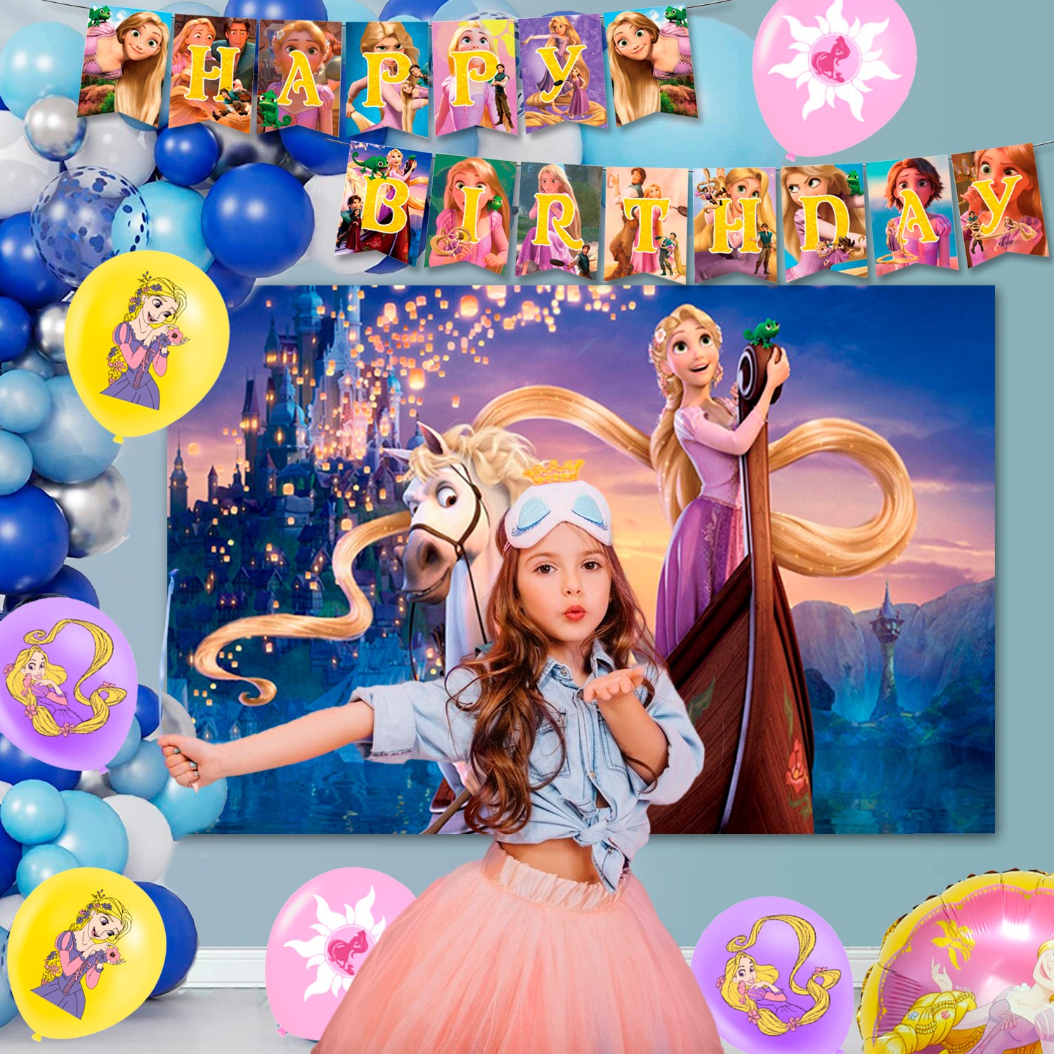 Rapunzel Princess Birthday Party Supplies,Princess Party Decorations & Tableware