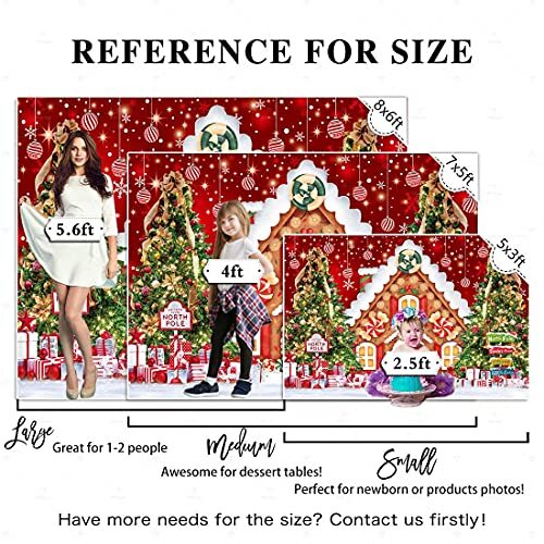 Christmas Gingerbread House Backdrop for Photography Winter Merry 82 x 59 in