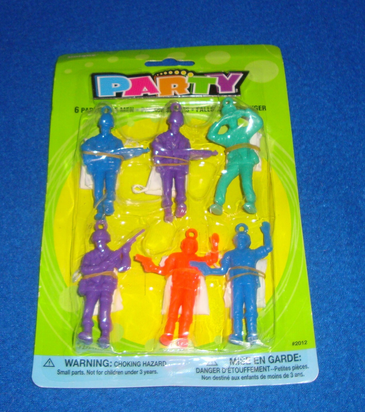 Pack of 6 Multi Color Parachute Army Men Toy Soldier Party Favors Sealed