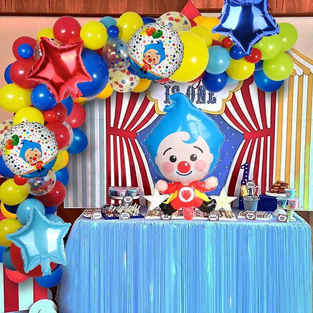 PLIM PLIM PARTY SUPPLIES DECORATION BALLOONS BANNER TABLE COVER THEME CAKE