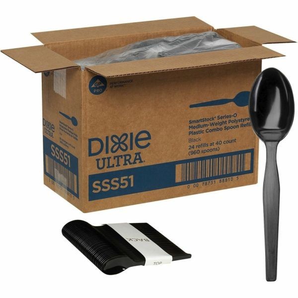 Dixie Ultra SSS51 Polystyrene Serving Spoon Refill, Series O Black | 960/Case