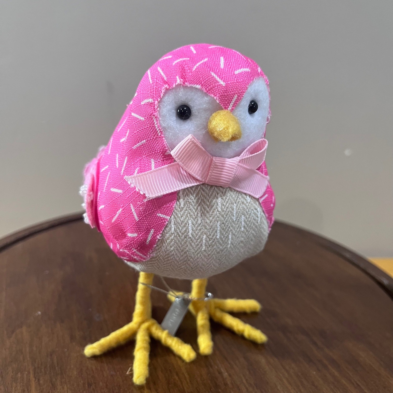 Target Spritz Featherly Friends Tulip Bird 2018 Spring Pink Easter Figurine Vtg