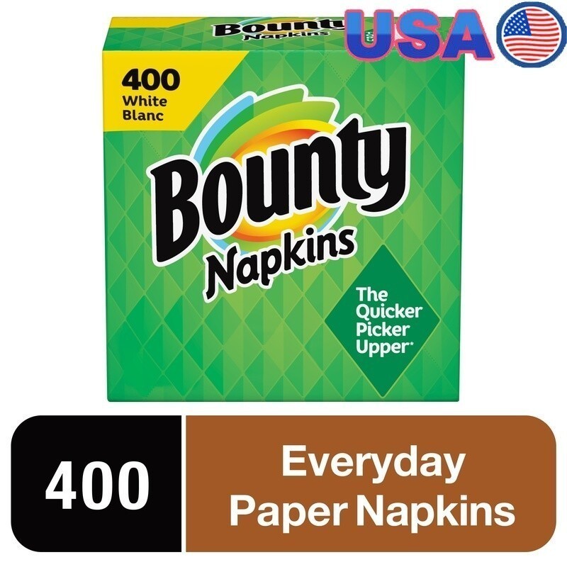 White 400 Count Disposable Paper Napkins Quick Cleanup Family Meals & Events New