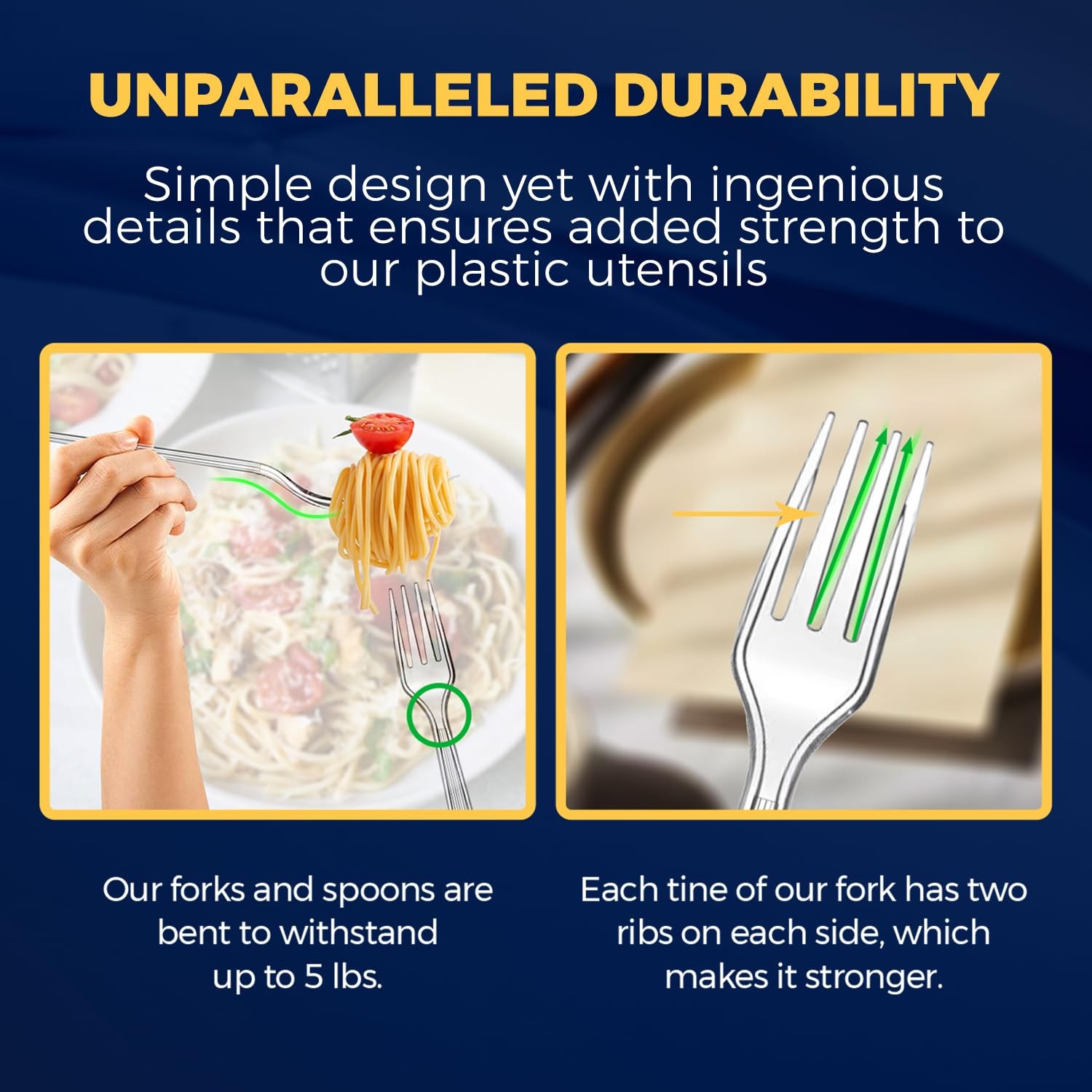 360 Count Extra Heavy Duty Plastic Silverware Set – Heat Resistant & BPA Free…